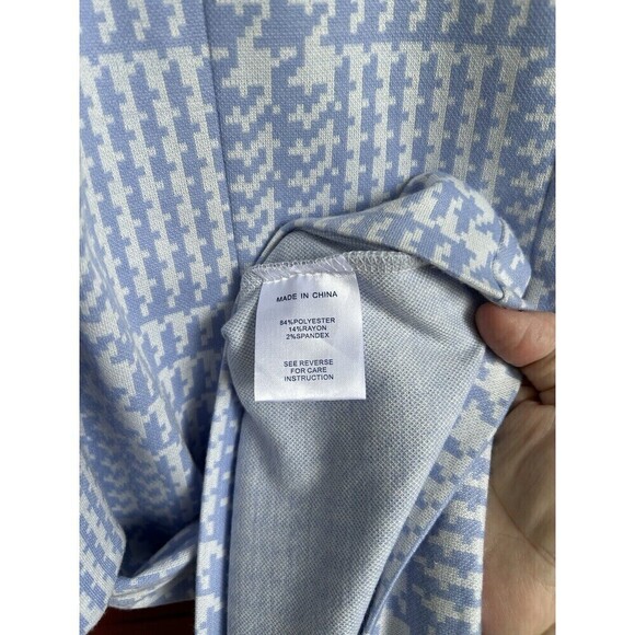 Tyler Boe Houndstooth Bluebell Flare Sleeve Mini Sweater Dress Size Large - Picture 9 of 9